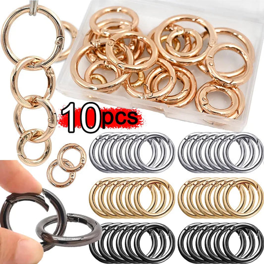 10pcs Openable Round Carabiner Keyring